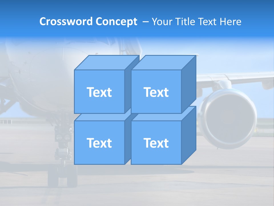 Business Plane Parked At The Airport PowerPoint Template