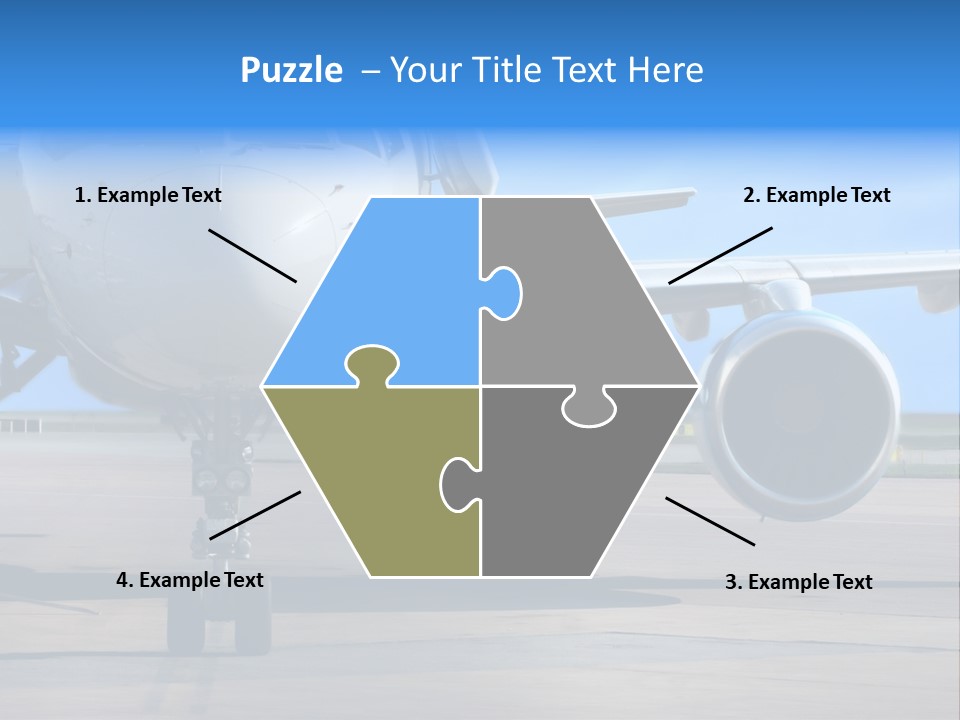 Business Plane Parked At The Airport PowerPoint Template