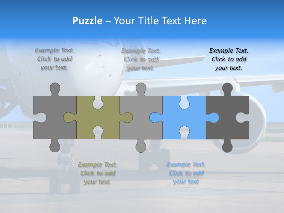 Business Plane Parked At The Airport PowerPoint Template