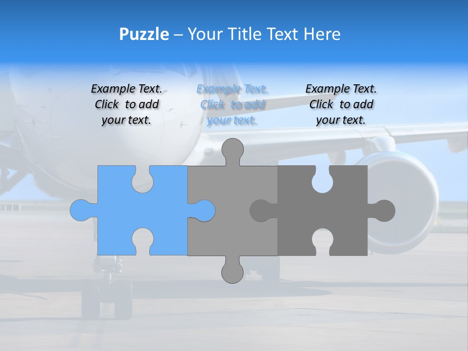 Business Plane Parked At The Airport PowerPoint Template