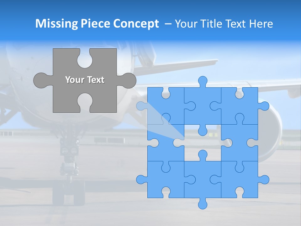 Business Plane Parked At The Airport PowerPoint Template