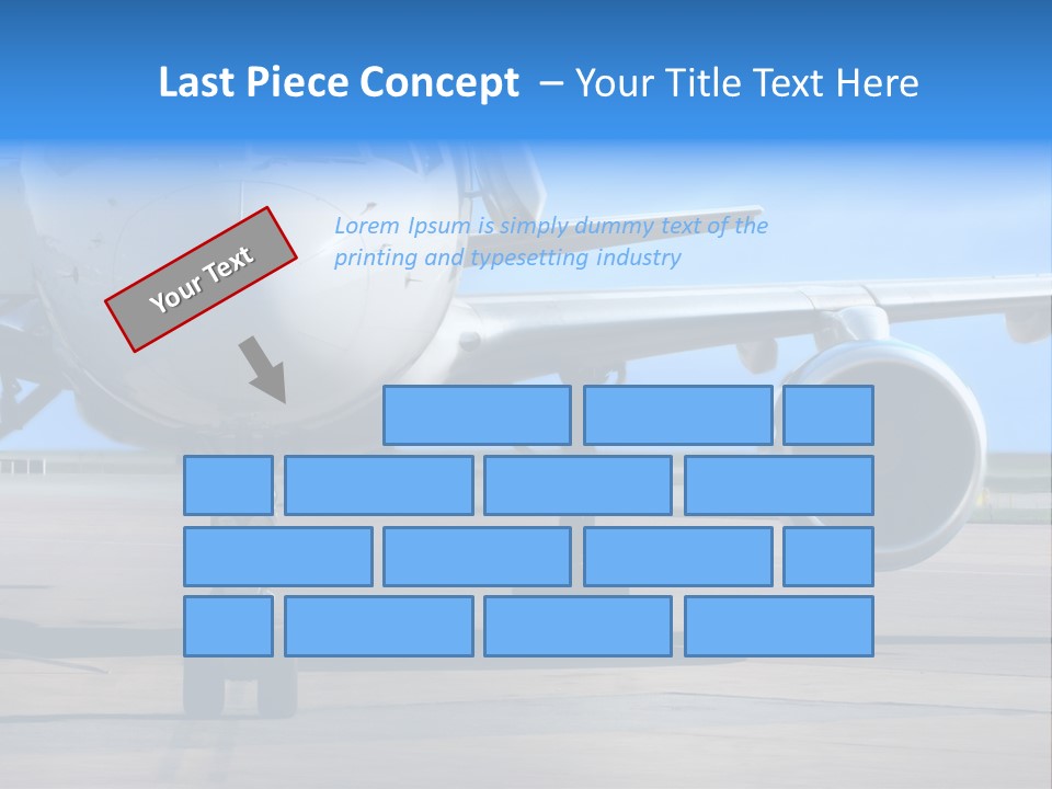 Business Plane Parked At The Airport PowerPoint Template