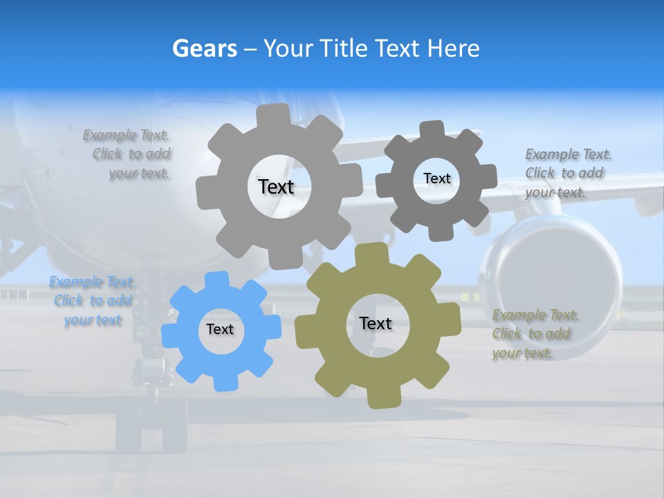 Business Plane Parked At The Airport PowerPoint Template