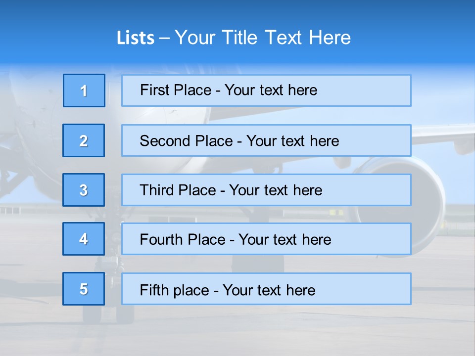 Business Plane Parked At The Airport PowerPoint Template