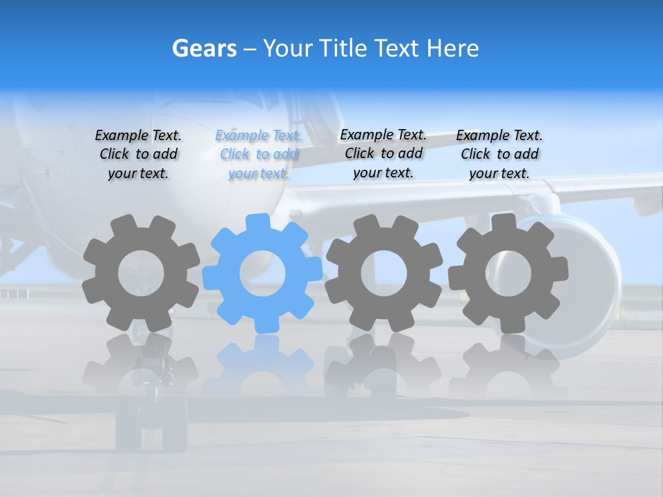 Business Plane Parked At The Airport PowerPoint Template