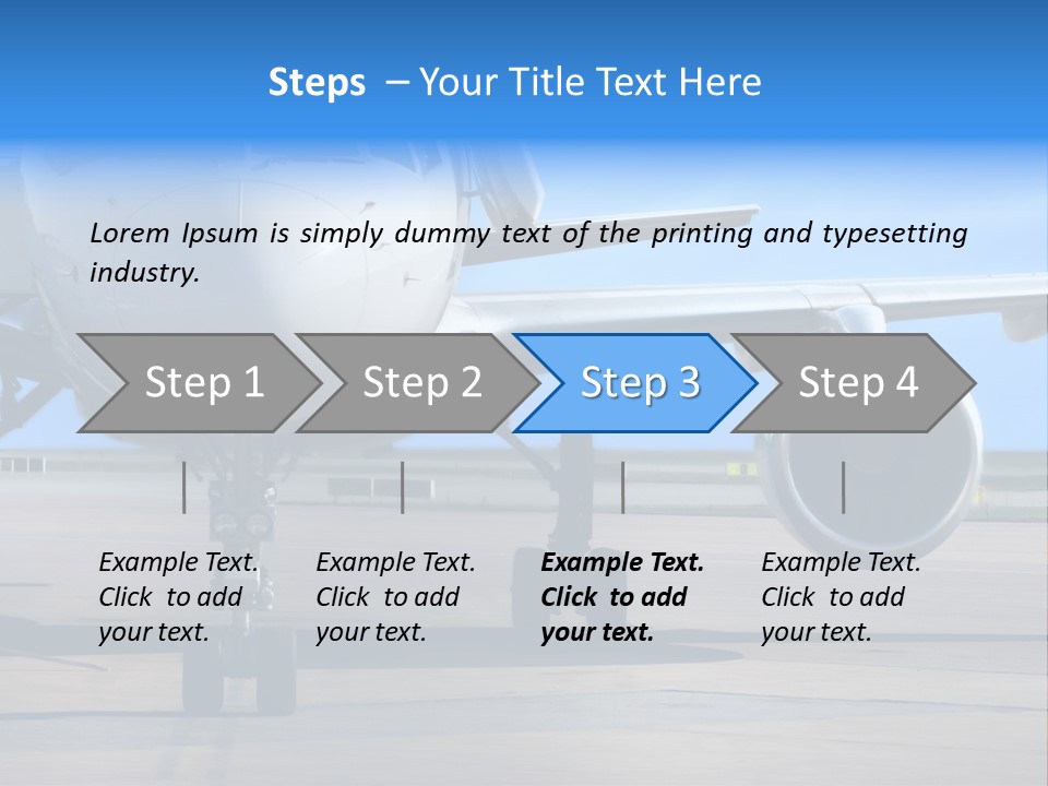 Business Plane Parked At The Airport PowerPoint Template