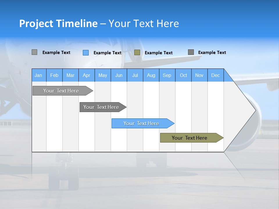 Business Plane Parked At The Airport PowerPoint Template