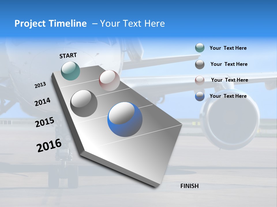 Business Plane Parked At The Airport PowerPoint Template