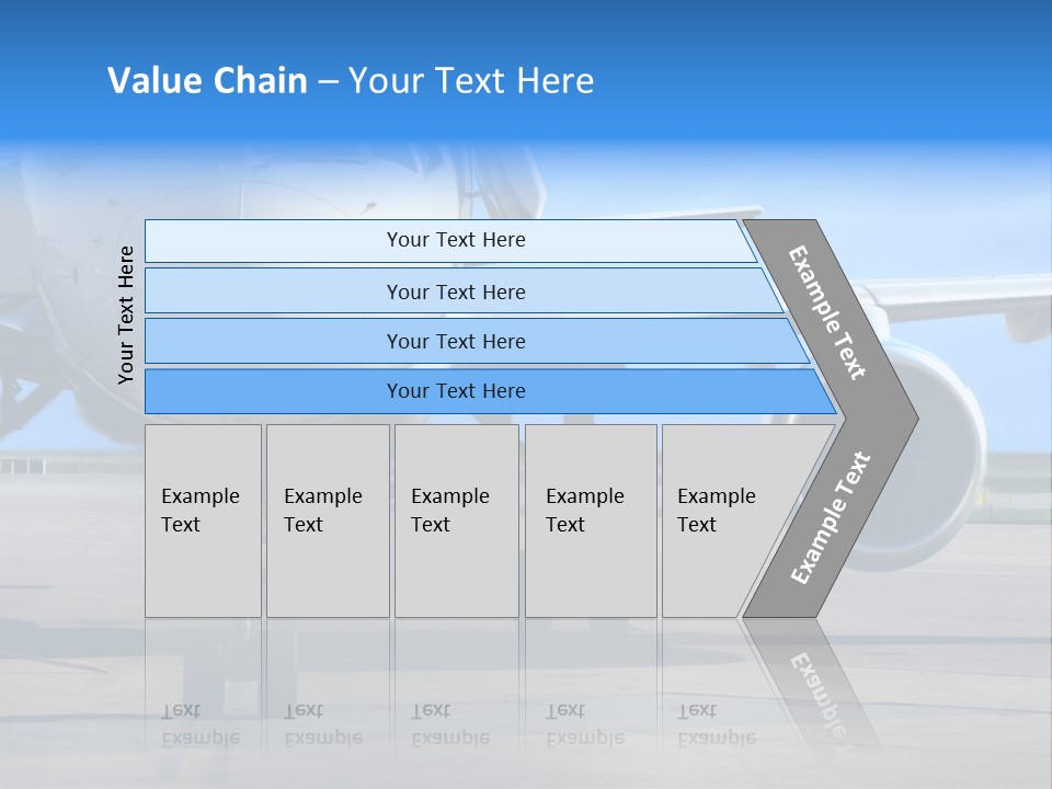 Business Plane Parked At The Airport PowerPoint Template