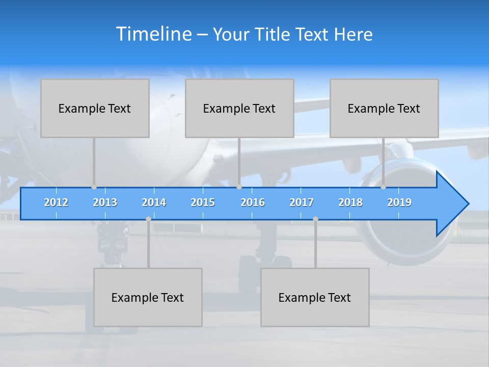 Business Plane Parked At The Airport PowerPoint Template