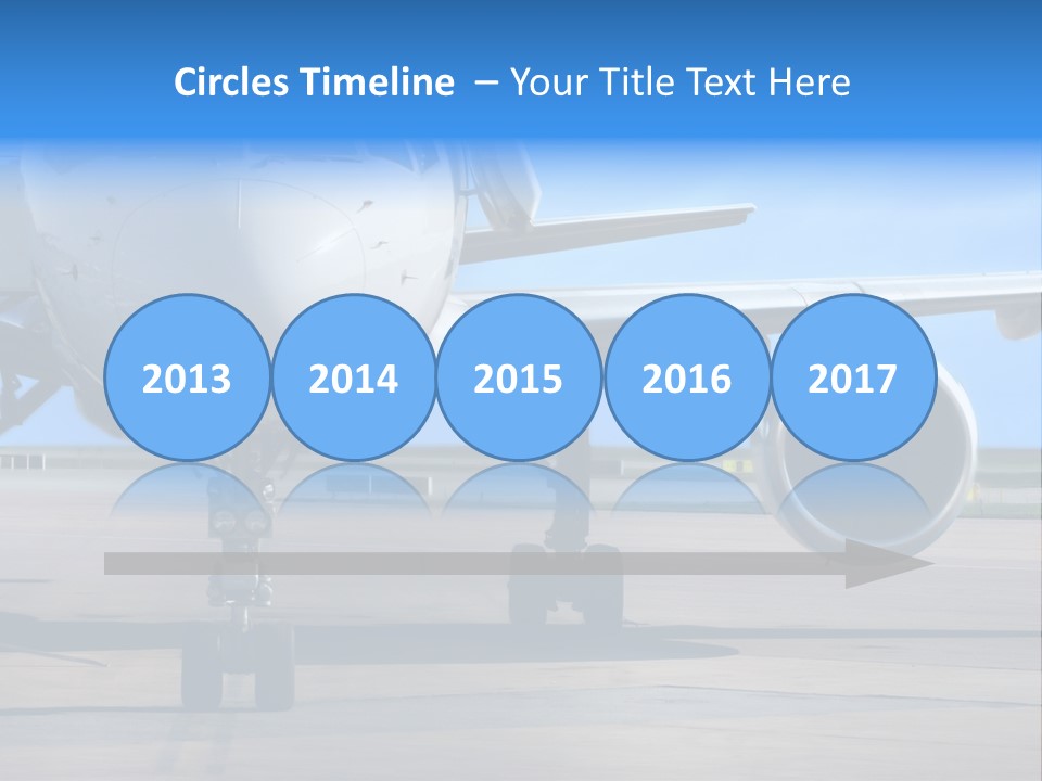 Business Plane Parked At The Airport PowerPoint Template