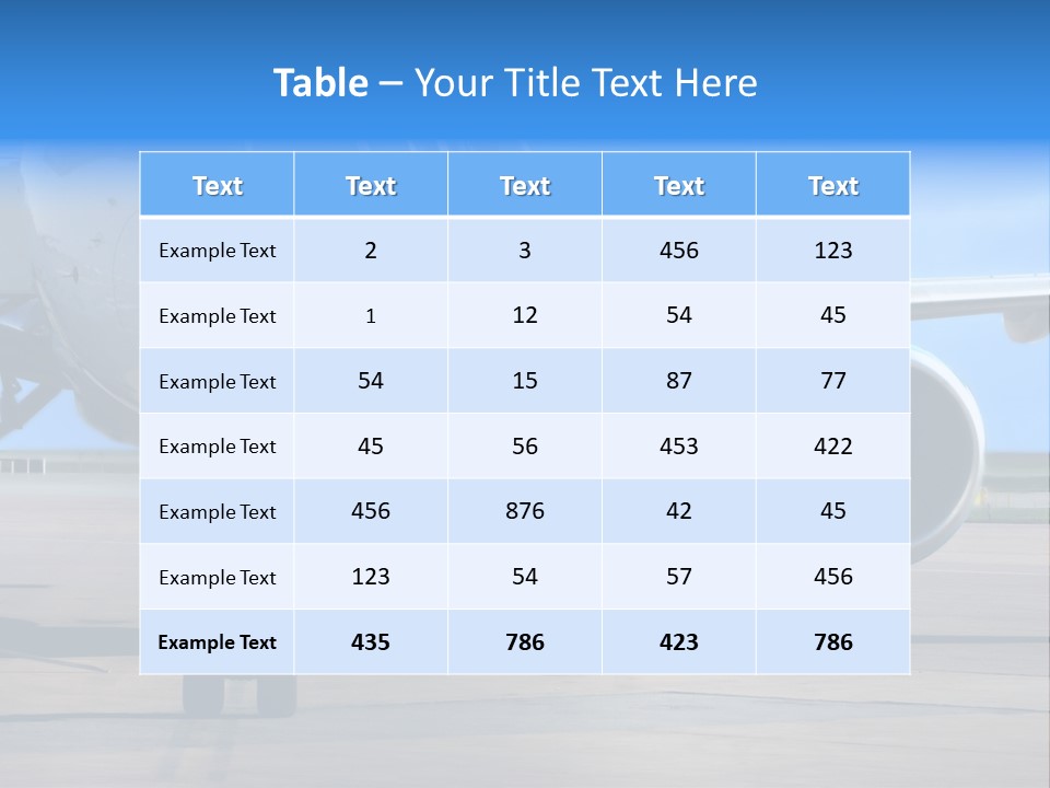 Business Plane Parked At The Airport PowerPoint Template