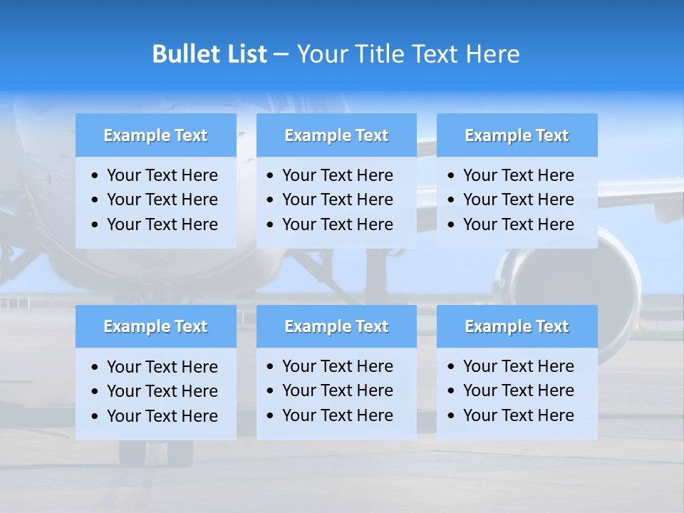 Business Plane Parked At The Airport PowerPoint Template