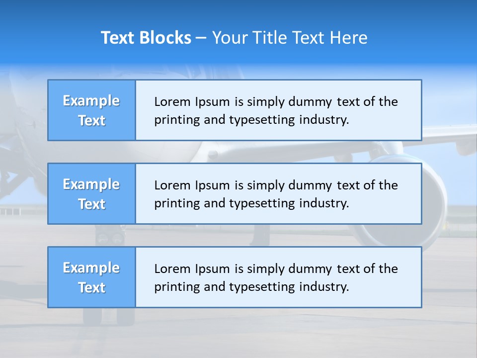 Business Plane Parked At The Airport PowerPoint Template