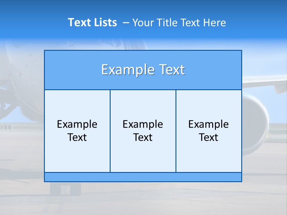 Business Plane Parked At The Airport PowerPoint Template