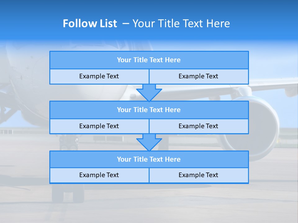 Business Plane Parked At The Airport PowerPoint Template