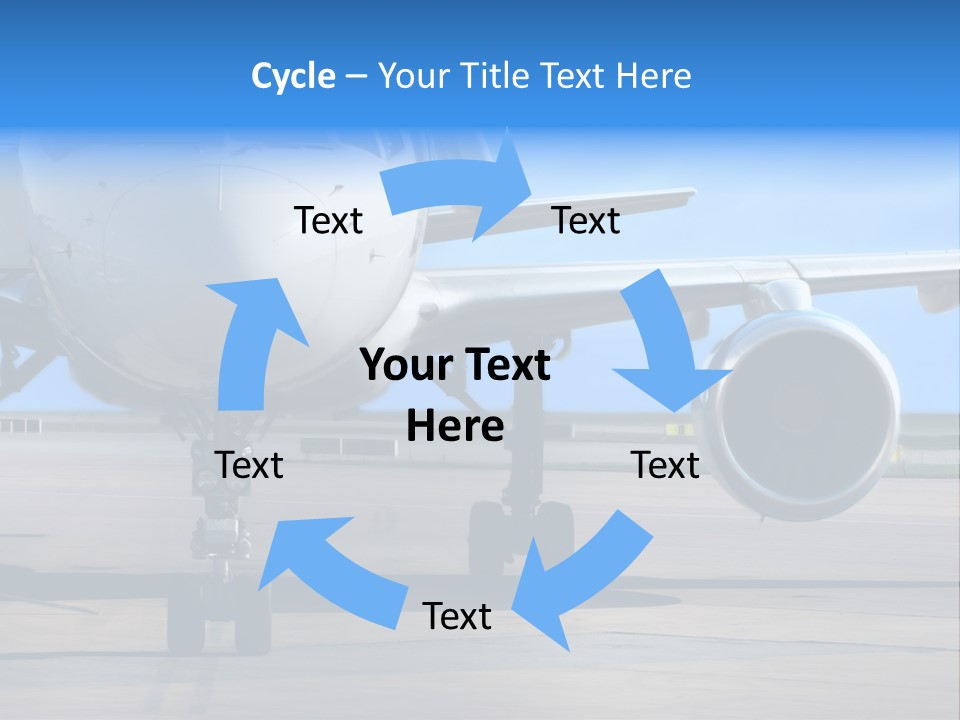 Business Plane Parked At The Airport PowerPoint Template