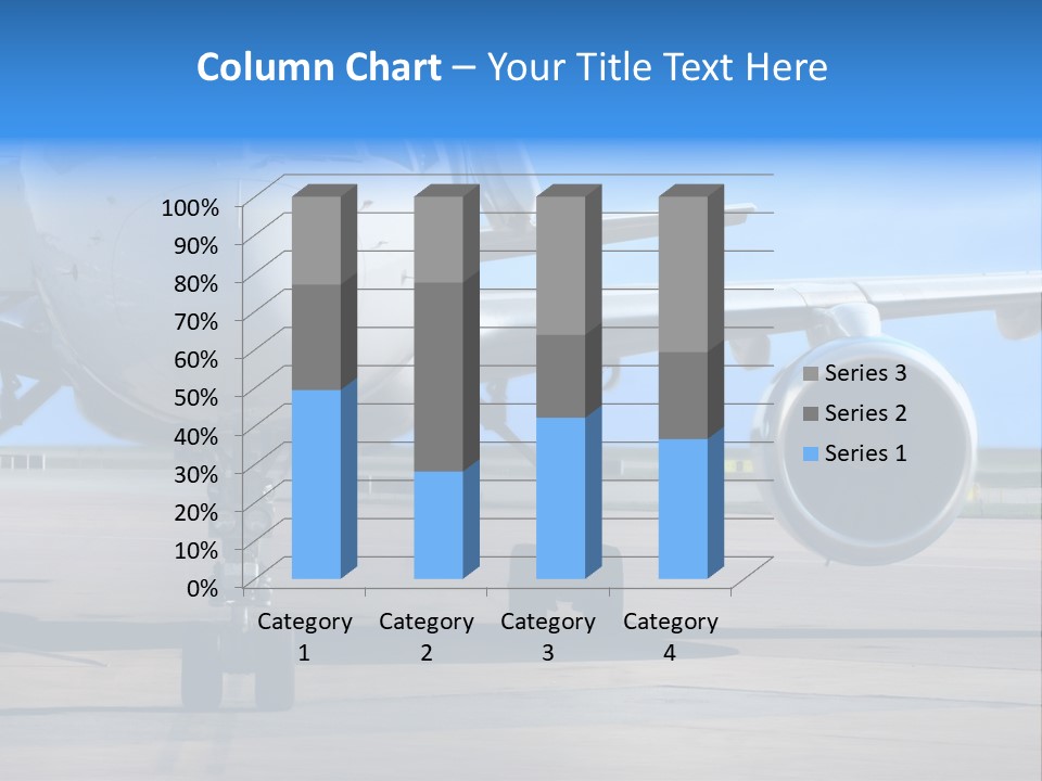 Business Plane Parked At The Airport PowerPoint Template
