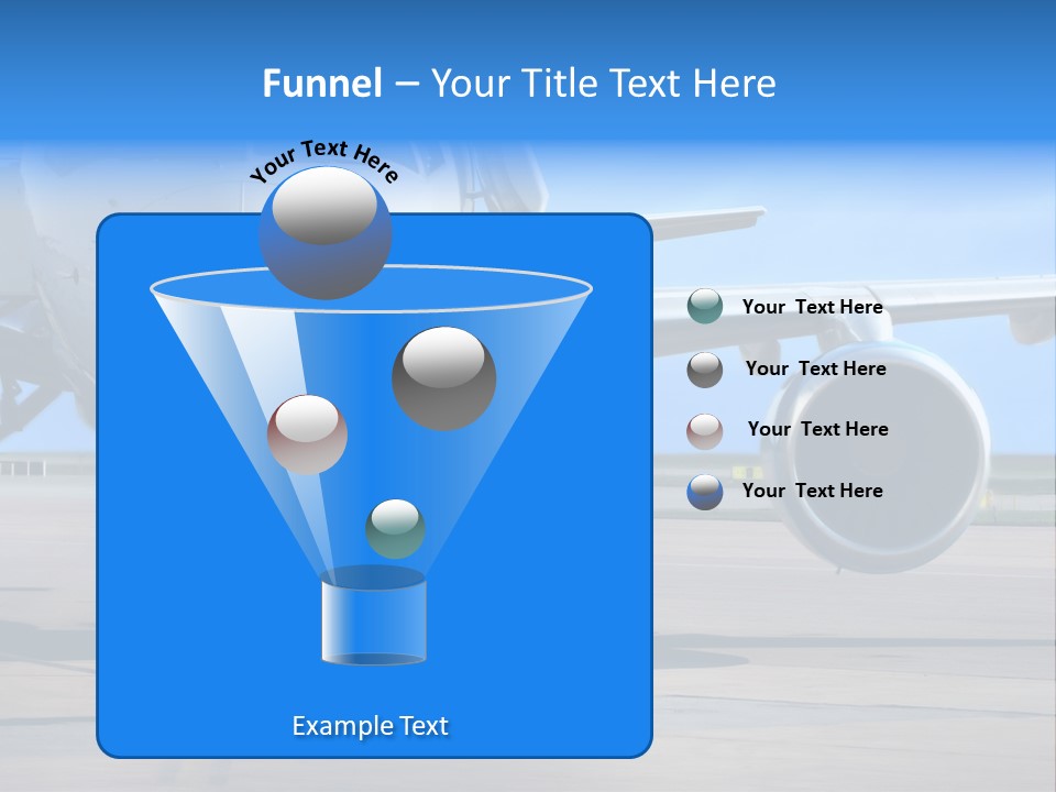 Business Plane Parked At The Airport PowerPoint Template