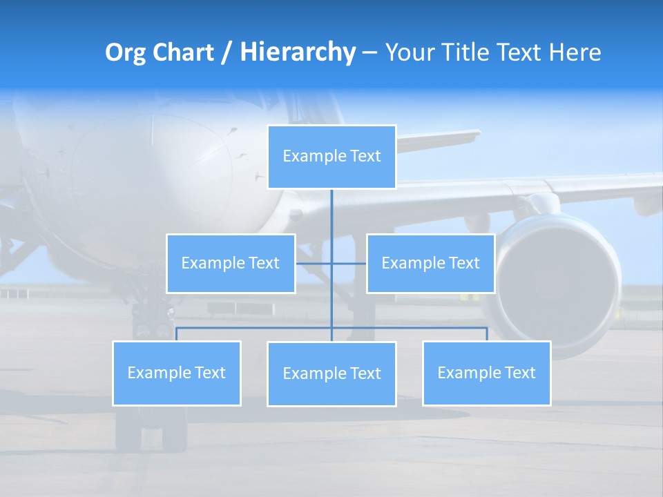 Business Plane Parked At The Airport PowerPoint Template