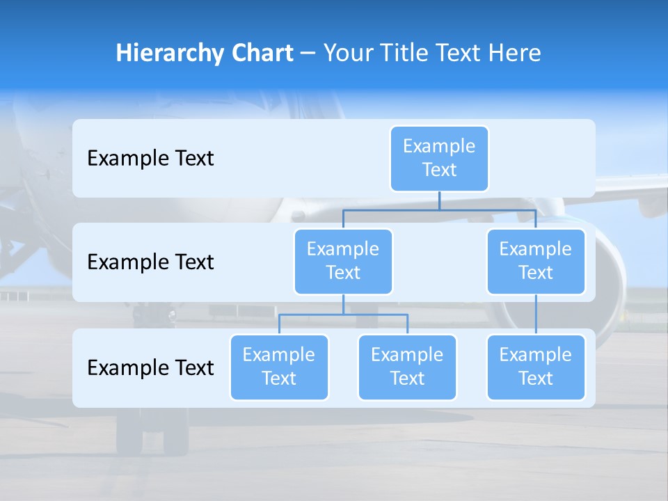 Business Plane Parked At The Airport PowerPoint Template