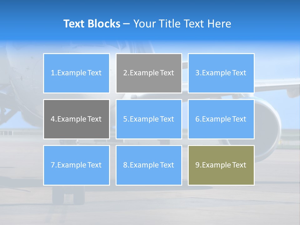 Business Plane Parked At The Airport PowerPoint Template