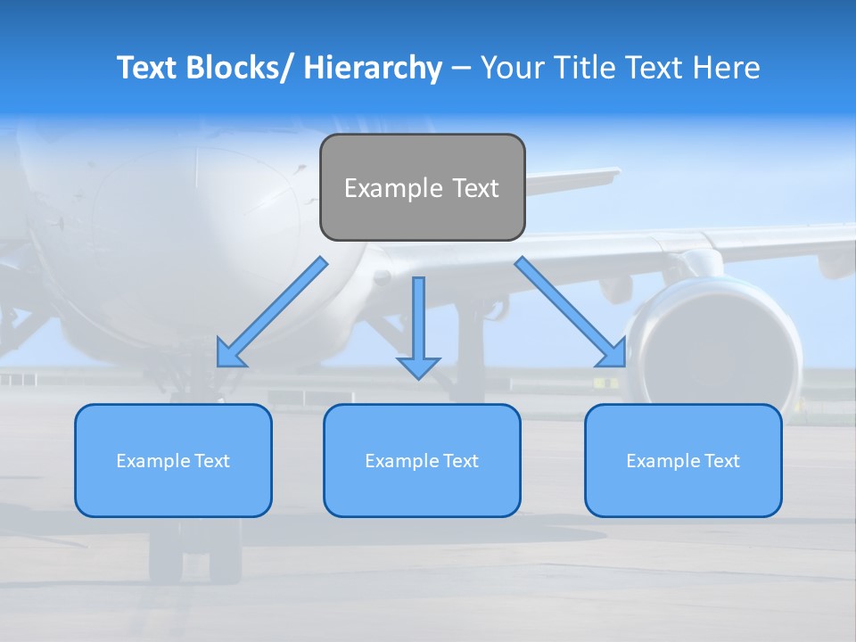 Business Plane Parked At The Airport PowerPoint Template