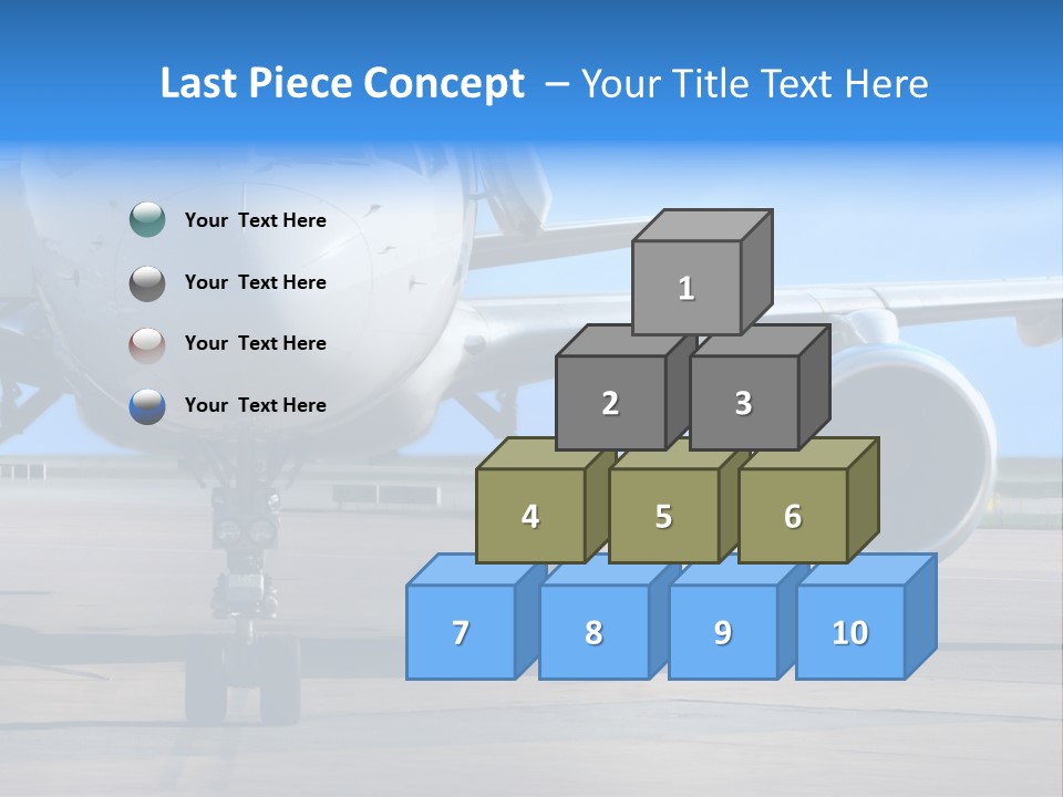 Business Plane Parked At The Airport PowerPoint Template