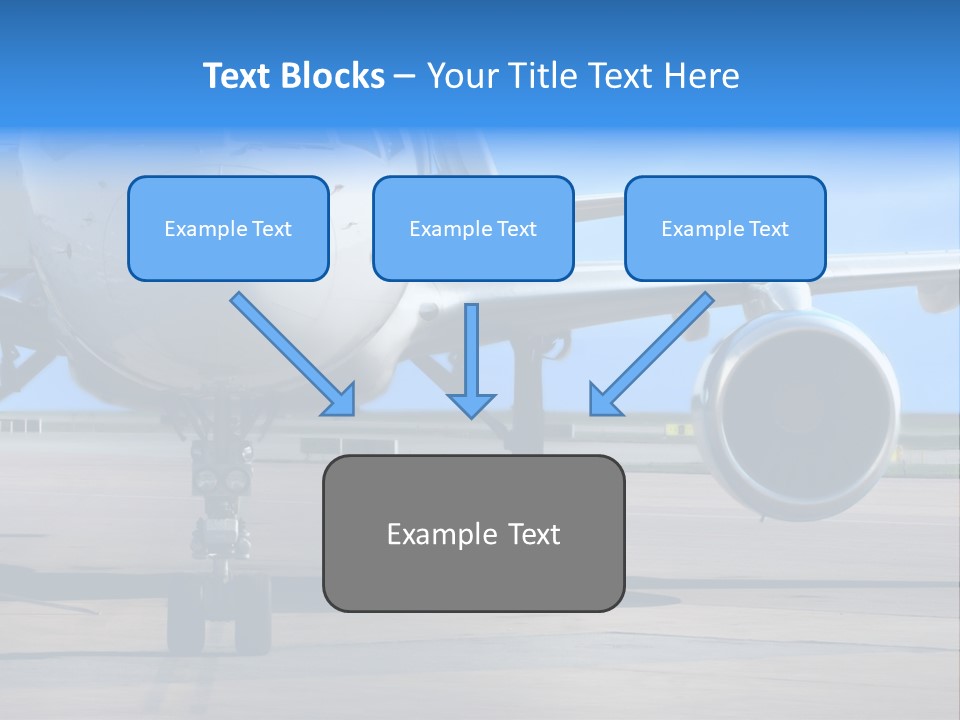 Business Plane Parked At The Airport PowerPoint Template