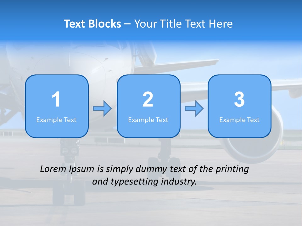 Business Plane Parked At The Airport PowerPoint Template