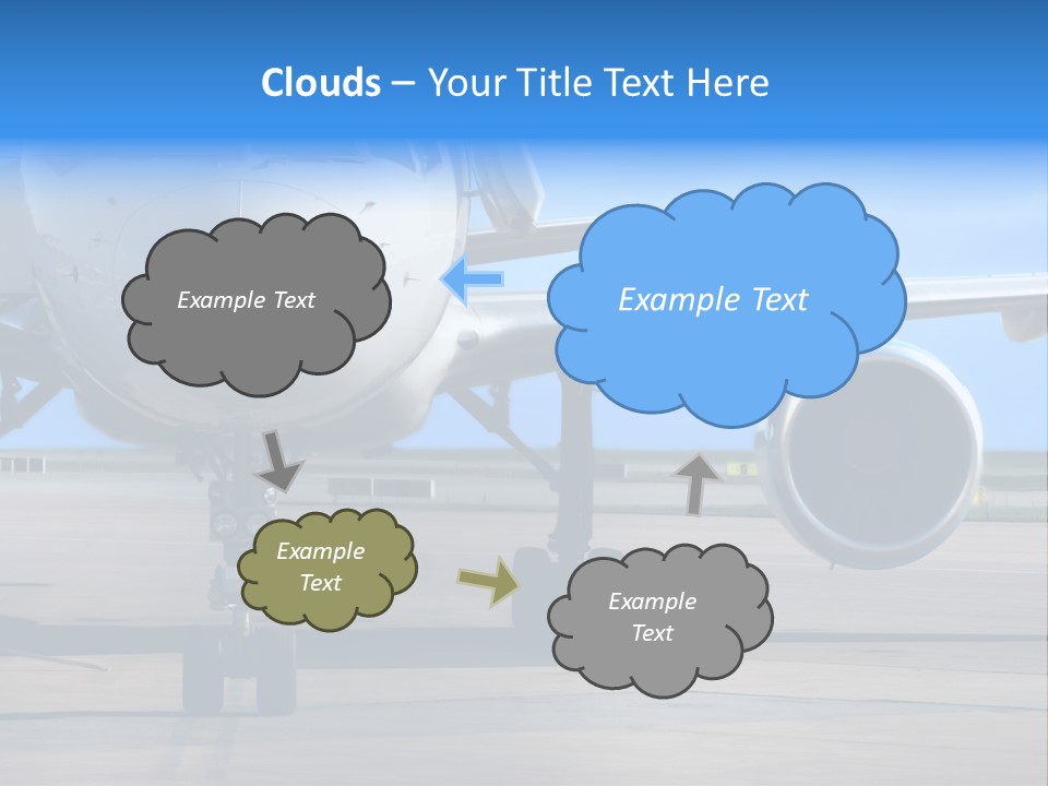 Business Plane Parked At The Airport PowerPoint Template
