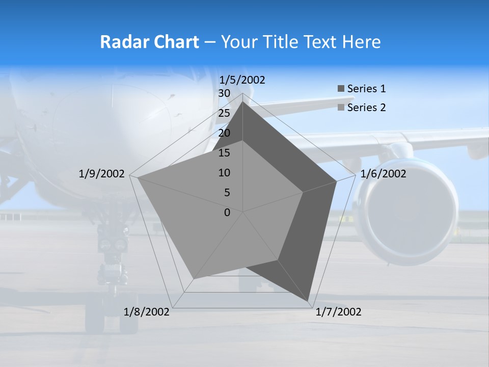 Business Plane Parked At The Airport PowerPoint Template