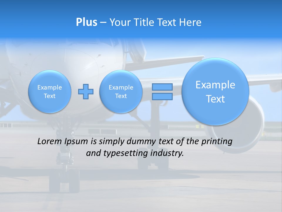 Business Plane Parked At The Airport PowerPoint Template