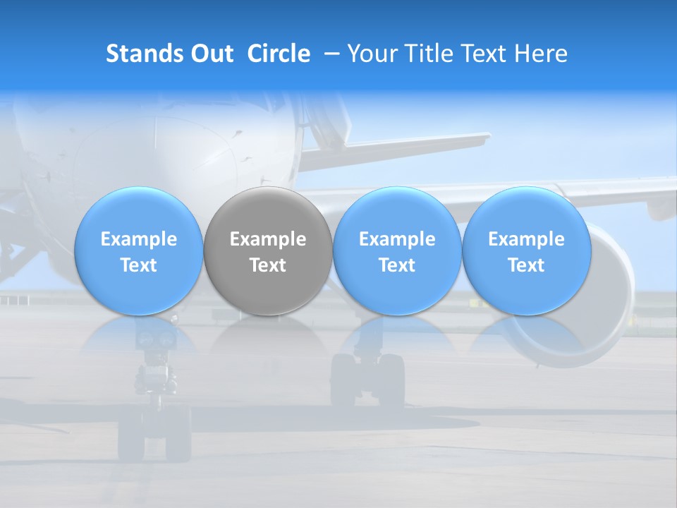 Business Plane Parked At The Airport PowerPoint Template