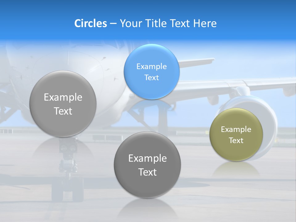 Business Plane Parked At The Airport PowerPoint Template