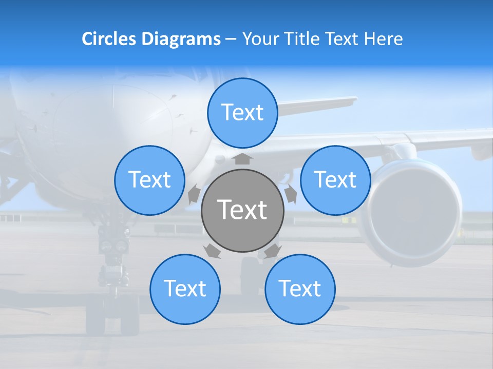 Business Plane Parked At The Airport PowerPoint Template