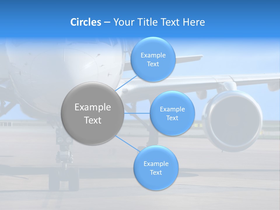 Business Plane Parked At The Airport PowerPoint Template