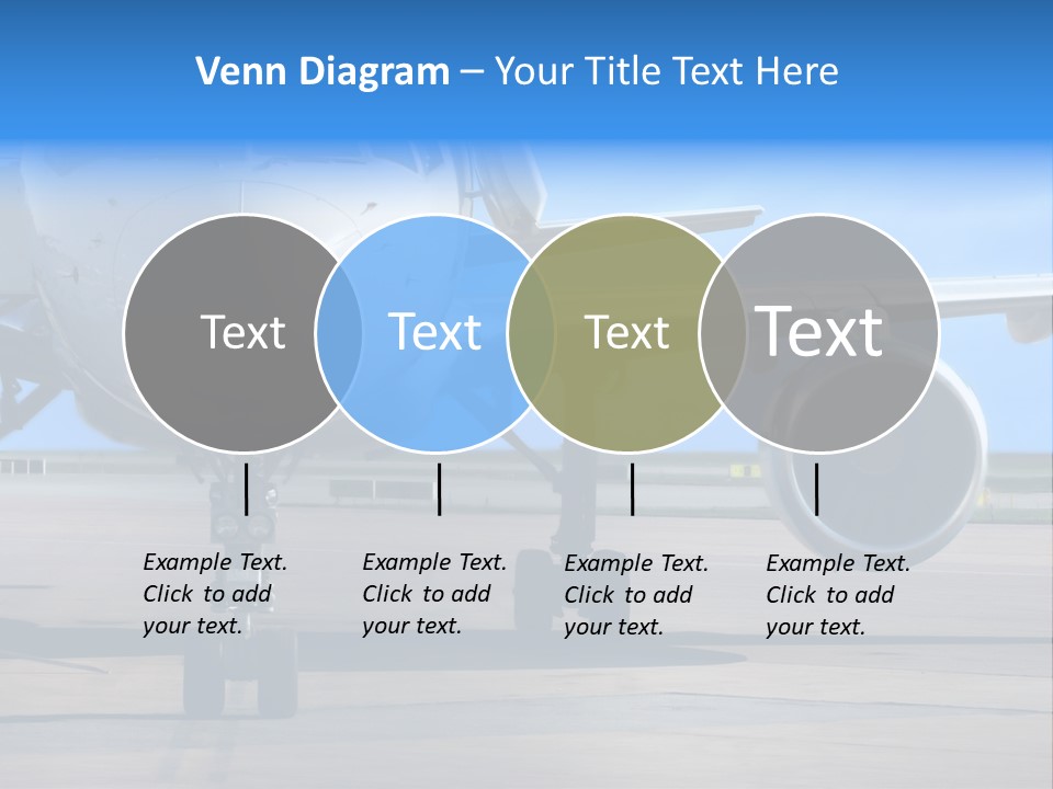 Business Plane Parked At The Airport PowerPoint Template