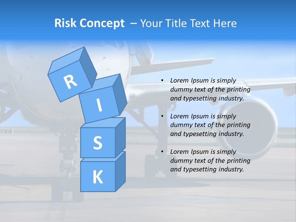 Business Plane Parked At The Airport PowerPoint Template