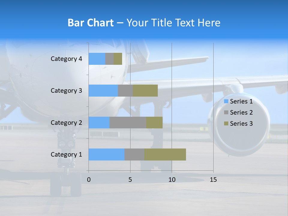 Business Plane Parked At The Airport PowerPoint Template