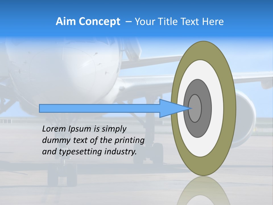Business Plane Parked At The Airport PowerPoint Template
