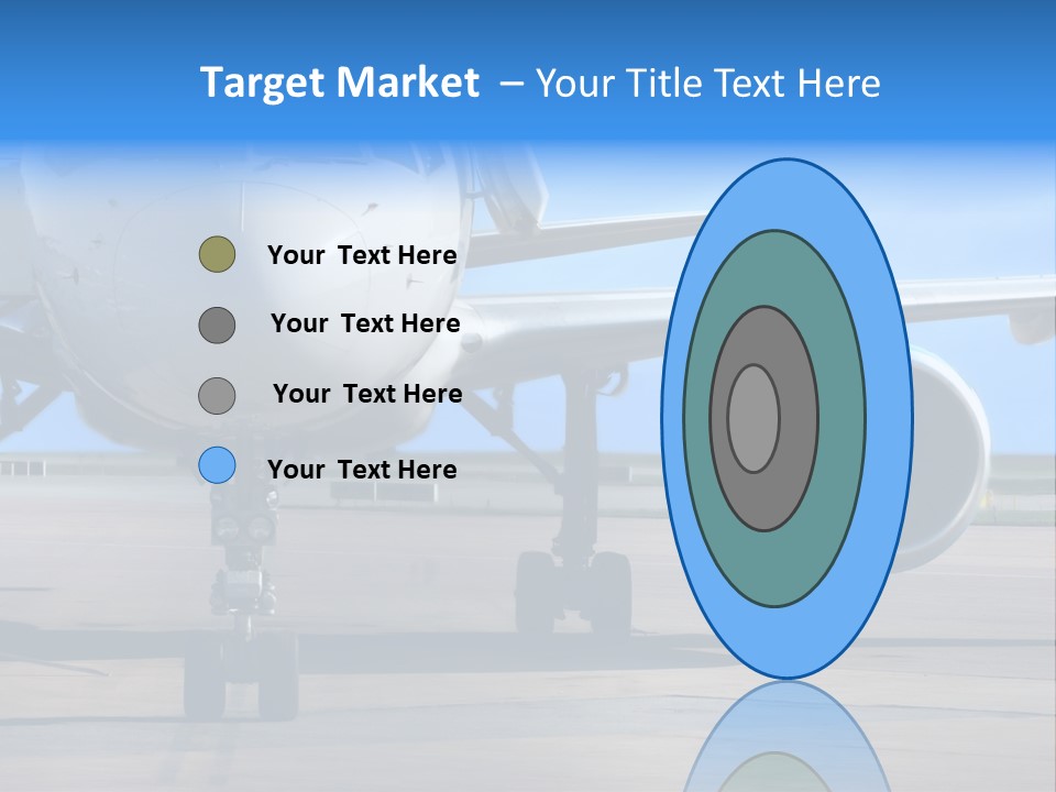 Business Plane Parked At The Airport PowerPoint Template