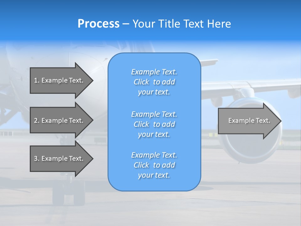 Business Plane Parked At The Airport PowerPoint Template