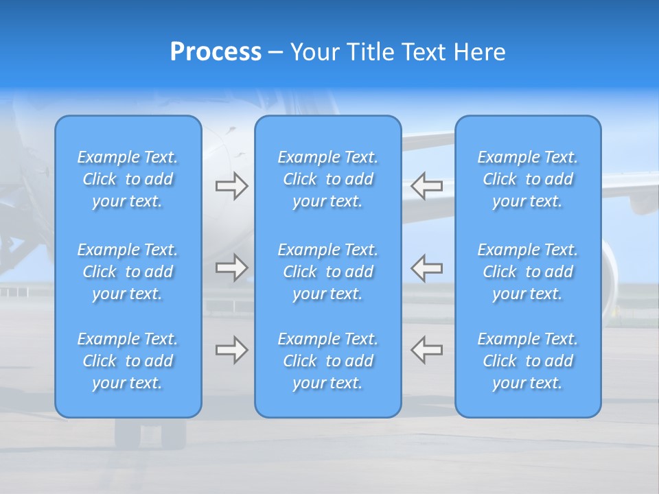 Business Plane Parked At The Airport PowerPoint Template