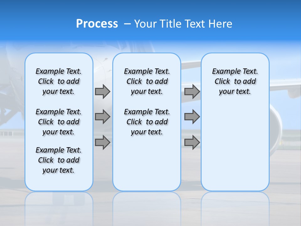 Business Plane Parked At The Airport PowerPoint Template