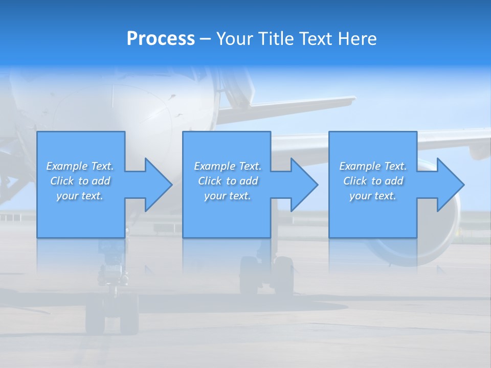 Business Plane Parked At The Airport PowerPoint Template