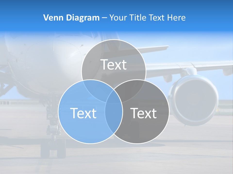 Business Plane Parked At The Airport PowerPoint Template
