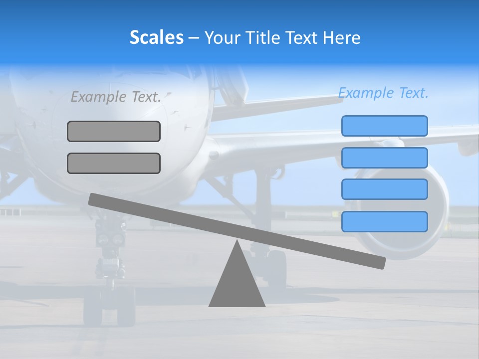 Business Plane Parked At The Airport PowerPoint Template