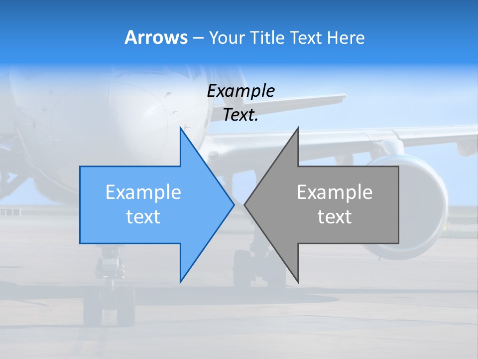 Business Plane Parked At The Airport PowerPoint Template