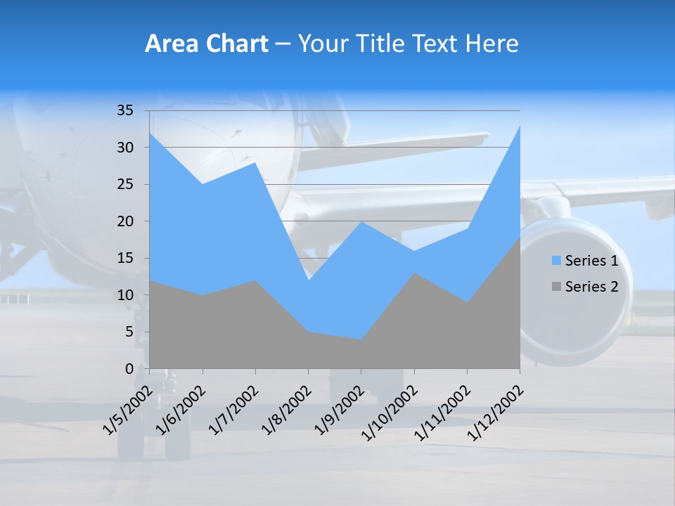 Business Plane Parked At The Airport PowerPoint Template